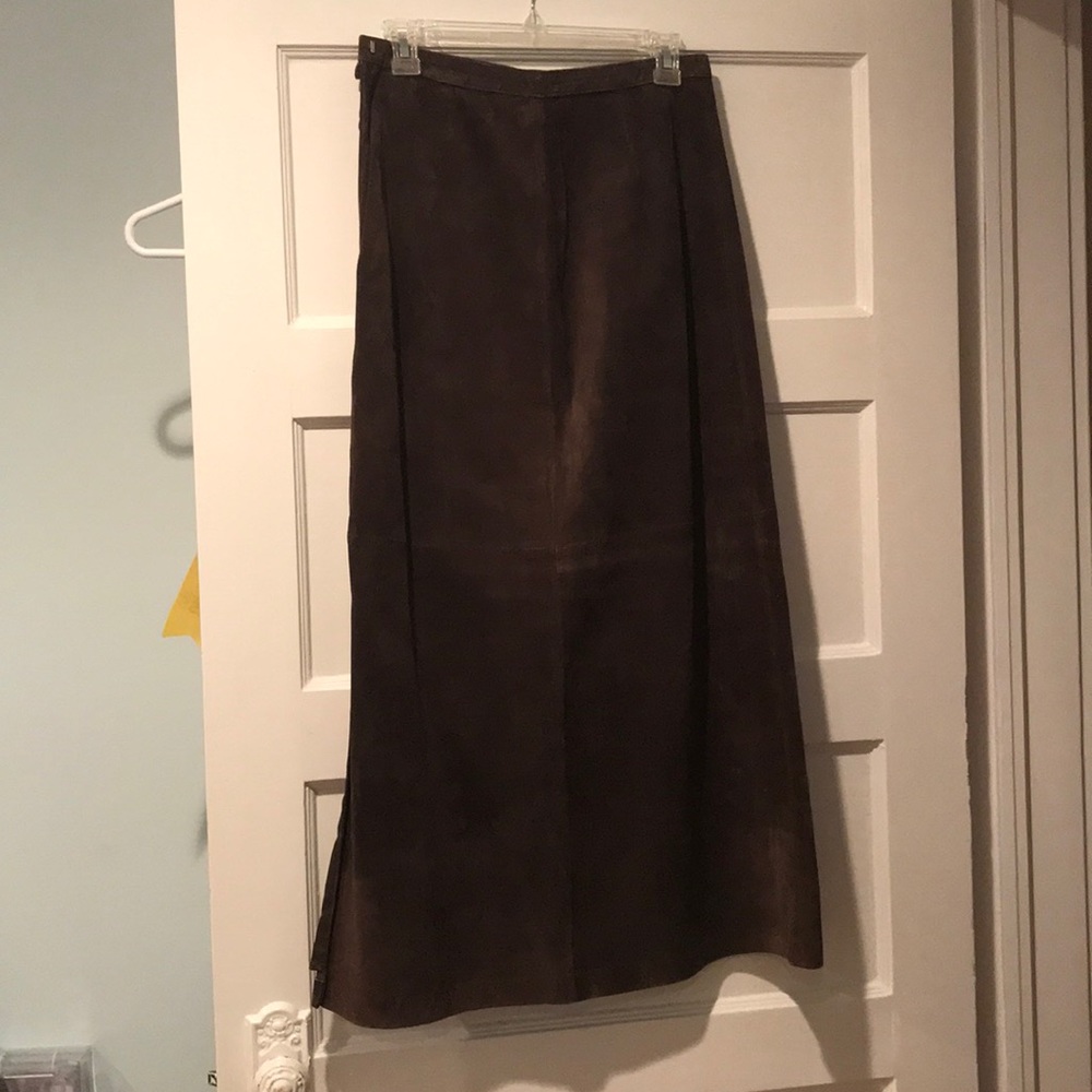 Brand new brown suede skirt